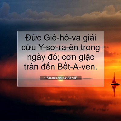 Picture 07 - 1 Sa-mu-ên 14:23 VIE - Đức Giê-hô-va giải cứu Y-sơ-ra-ên - Bible Verse Picture