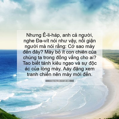 Picture 07 - 1 Sa-mu-ên 17:28 VIE - Nhưng Ê-li-háp, anh cả người, nghe - Bible Verse Picture