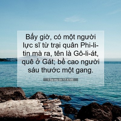 Picture 07 - 1 Sa-mu-ên 17:4 VIE - Bấy giờ, có một người lực sĩ từ - Bible Verse Picture