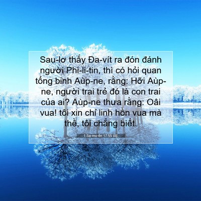 Picture 07 - 1 Sa-mu-ên 17:55 VIE - Sau-lơ thấy Đa-vít ra đón đánh người - Bible Verse Picture