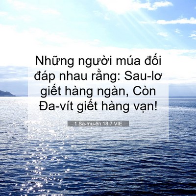 Picture 07 - 1 Sa-mu-ên 18:7 VIE - Những người múa đối đáp nhau rằng: - Bible Verse Picture