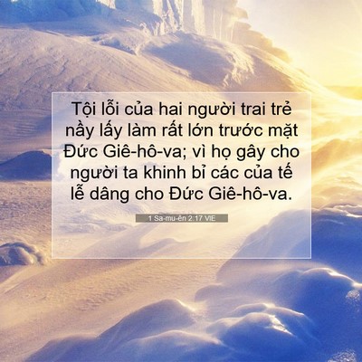 Picture 07 - 1 Sa-mu-ên 2:17 VIE - Tội lỗi của hai người trai trẻ nầy - Bible Verse Picture