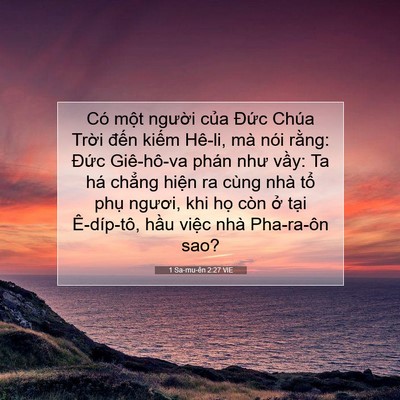 Picture 07 - 1 Sa-mu-ên 2:27 VIE - Có một người của Đức Chúa Trời - Bible Verse Picture