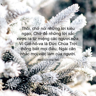 Picture 07 - 1 Sa-mu-ên 2:3 VIE - Thôi, chớ nói những lời kiêu ngạo, - Bible Verse Picture