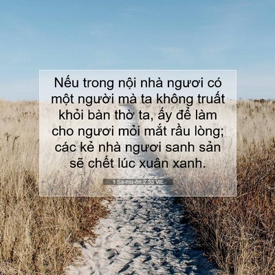 Picture 07 - 1 Sa-mu-ên 2:33 VIE - Nếu trong nội nhà ngươi có một người - Bible Verse Picture