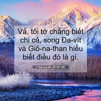 Picture 07 - 1 Sa-mu-ên 20:39 VIE - Vả, tôi tớ chẳng biết chi cả, song - Bible Verse Picture