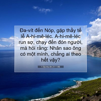 Picture 07 - 1 Sa-mu-ên 21:1 VIE - Đa-vít đến Nóp, gặp thầy tế lễ - Bible Verse Picture