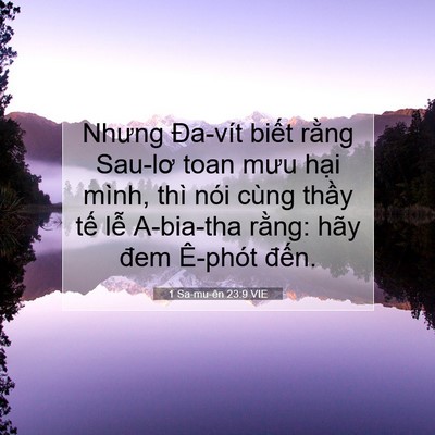 Picture 07 - 1 Sa-mu-ên 23:9 VIE - Nhưng Đa-vít biết rằng Sau-lơ toan mưu - Bible Verse Picture
