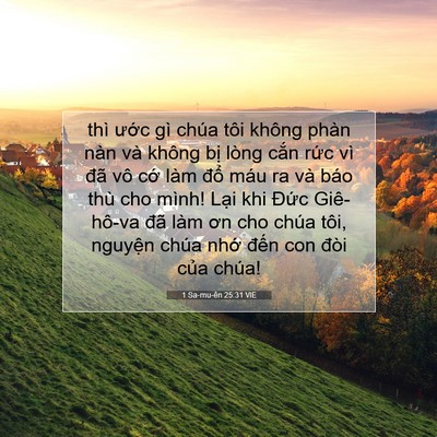Picture 07 - 1 Sa-mu-ên 25:31 VIE - thì ước gì chúa tôi không phàn nàn và - Bible Verse Picture