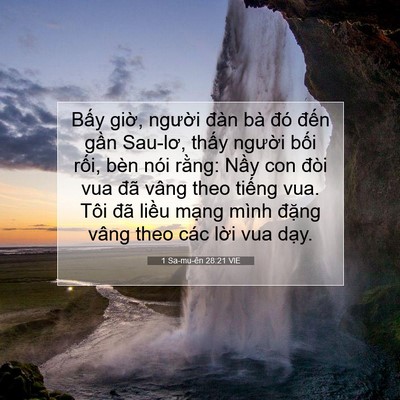 Picture 07 - 1 Sa-mu-ên 28:21 VIE - Bấy giờ, người đàn bà đó đến gần - Bible Verse Picture