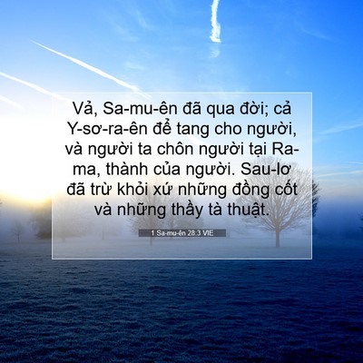 Picture 07 - 1 Sa-mu-ên 28:3 VIE - Vả, Sa-mu-ên đã qua đời; cả - Bible Verse Picture