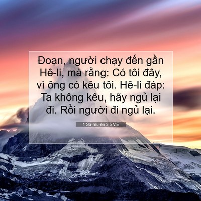 Picture 07 - 1 Sa-mu-ên 3:5 VIE - Đoạn, người chạy đến gần Hê-li, mà - Bible Verse Picture