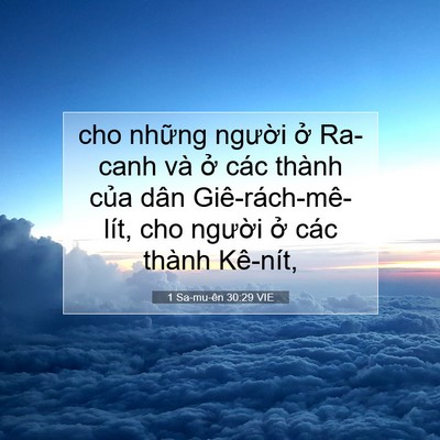 Picture 07 - 1 Sa-mu-ên 30:29 VIE - cho những người ở Ra-canh và ở các - Bible Verse Picture