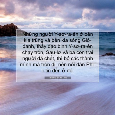 Picture 07 - 1 Sa-mu-ên 31:7 VIE - Những người Y-sơ-ra-ên ở bên kia trũng - Bible Verse Picture