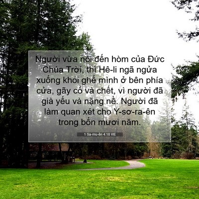 Picture 07 - 1 Sa-mu-ên 4:18 VIE - Người vừa nói đến hòm của Đức - Bible Verse Picture