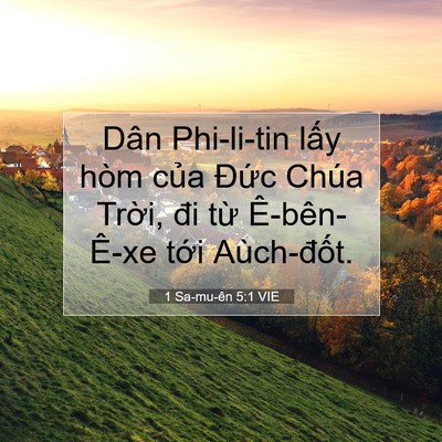 Picture 07 - 1 Sa-mu-ên 5:1 VIE - Dân Phi-li-tin lấy hòm của Đức Chúa - Bible Verse Picture