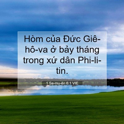 Picture 07 - 1 Sa-mu-ên 6:1 VIE - Hòm của Đức Giê-hô-va ở bảy tháng - Bible Verse Picture