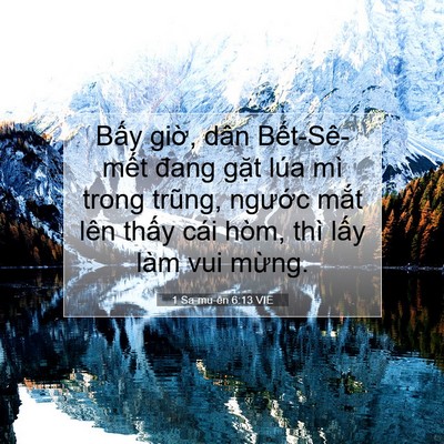 Picture 07 - 1 Sa-mu-ên 6:13 VIE - Bấy giờ, dân Bết-Sê-mết đang gặt - Bible Verse Picture