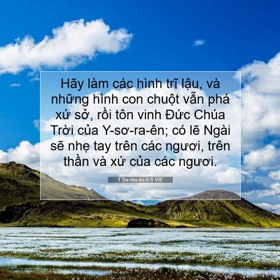 Picture 07 - 1 Sa-mu-ên 6:5 VIE - Hãy làm các hình trĩ lậu, và những - Bible Verse Picture