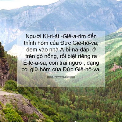 Picture 07 - 1 Sa-mu-ên 7:1 VIE - Người Ki-ri-át -Giê-a-rim đến thỉnh - Bible Verse Picture