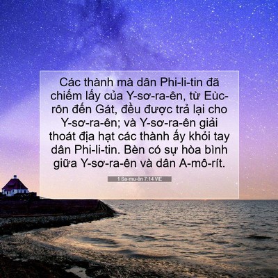 Picture 07 - 1 Sa-mu-ên 7:14 VIE - Các thành mà dân Phi-li-tin đã chiếm - Bible Verse Picture
