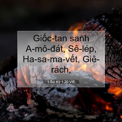 Picture 07 - 1 Sử Ký 1:20 VIE - Giốc-tan sanh A-mô-đát, Sê-lép, - Bible Verse Picture