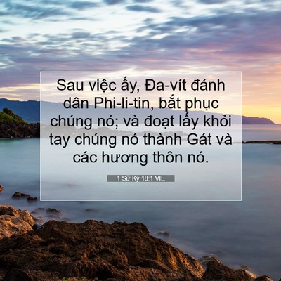 Picture 07 - 1 Sử Ký 18:1 VIE - Sau việc ấy, Đa-vít đánh dân Phi-li-tin, - Bible Verse Picture