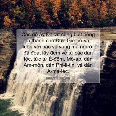 Picture 07 - 1 Sử Ký 18:11 VIE - Các đồ ấy Đa-vít cũng biệt riêng ra - Bible Verse Picture