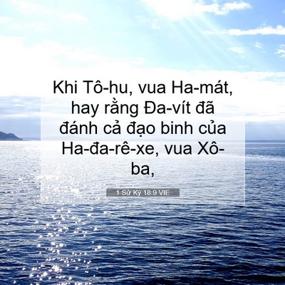 Picture 07 - 1 Sử Ký 18:9 VIE - Khi Tô-hu, vua Ha-mát, hay rằng Đa-vít đã - Bible Verse Picture