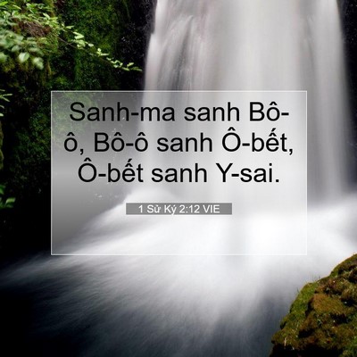 Picture 07 - 1 Sử Ký 2:12 VIE - Sanh-ma sanh Bô-ô, Bô-ô sanh Ô-bết, - Bible Verse Picture