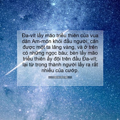 Picture 07 - 1 Sử Ký 20:2 VIE - Đa-vít lấy mão triều thiên của vua dân - Bible Verse Picture