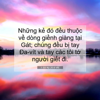 Picture 07 - 1 Sử Ký 20:8 VIE - Những kẻ đó đều thuộc về dòng - Bible Verse Picture