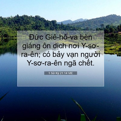 Picture 07 - 1 Sử Ký 21:14 VIE - Đức Giê-hô-va bèn giáng ôn dịch nơi - Bible Verse Picture