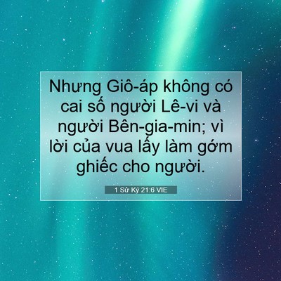 Picture 07 - 1 Sử Ký 21:6 VIE - Nhưng Giô-áp không có cai số người - Bible Verse Picture