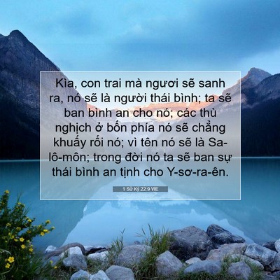 Picture 07 - 1 Sử Ký 22:9 VIE - Kìa, con trai mà ngươi sẽ sanh ra, nó sẽ - Bible Verse Picture
