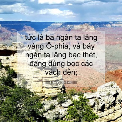 Picture 07 - 1 Sử Ký 29:4 VIE - tức là ba ngàn ta lâng vàng Ô-phia, và - Bible Verse Picture