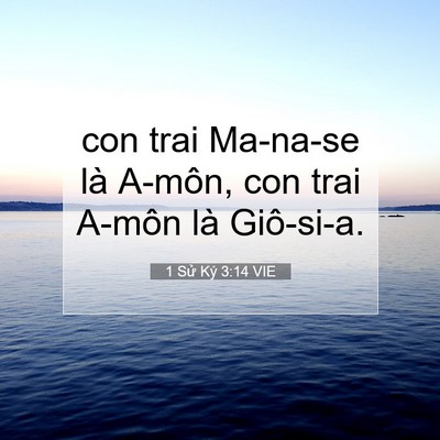 Picture 07 - 1 Sử Ký 3:14 VIE - con trai Ma-na-se là A-môn, con trai A-môn là - Bible Verse Picture