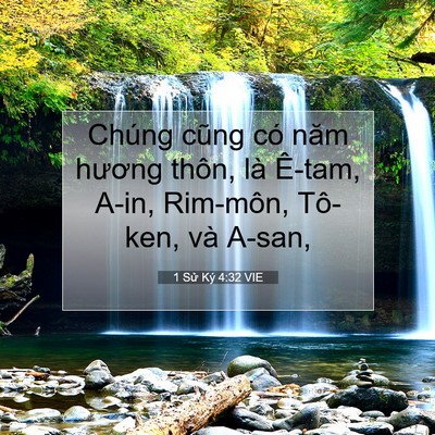 Picture 07 - 1 Sử Ký 4:32 VIE - Chúng cũng có năm hương thôn, là Ê-tam, - Bible Verse Picture