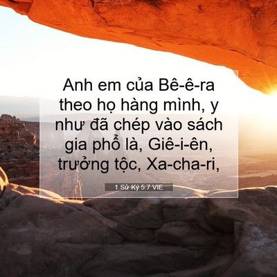 Picture 07 - 1 Sử Ký 5:7 VIE - Anh em của Bê-ê-ra theo họ hàng mình, y - Bible Verse Picture