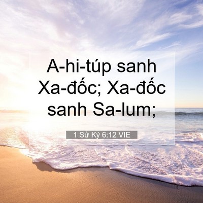 Picture 07 - 1 Sử Ký 6:12 VIE - A-hi-túp sanh Xa-đốc; Xa-đốc sanh - Bible Verse Picture
