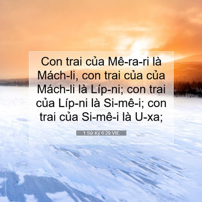 Picture 07 - 1 Sử Ký 6:29 VIE - Con trai của Mê-ra-ri là Mách-li, con trai - Bible Verse Picture