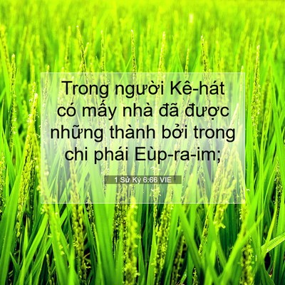 Picture 07 - 1 Sử Ký 6:66 VIE - Trong người Kê-hát có mấy nhà đã - Bible Verse Picture