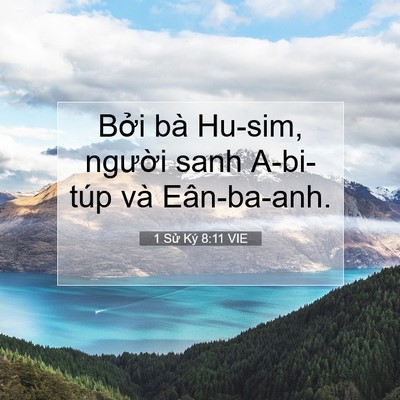 Picture 07 - 1 Sử Ký 8:11 VIE - Bởi bà Hu-sim, người sanh A-bi-túp và - Bible Verse Picture