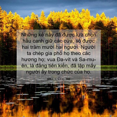 Picture 07 - 1 Sử Ký 9:22 VIE - Những kẻ nầy đã được lựa chọn - Bible Verse Picture