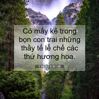 Picture 07 - 1 Sử Ký 9:30 VIE - Có mấy kẻ trong bọn con trai những - Bible Verse Picture