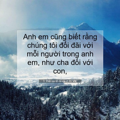 Picture 07 - 1 Thê-sa-lô-ni-ca 2:11 VIE - Anh em cũng biết rằng chúng tôi đối - Bible Verse Picture