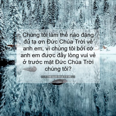 Picture 07 - 1 Thê-sa-lô-ni-ca 3:9 VIE - Chúng tôi làm thể nào đặng đủ tạ - Bible Verse Picture