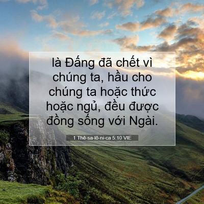 Picture 07 - 1 Thê-sa-lô-ni-ca 5:10 VIE - là Đấng đã chết vì chúng ta, hầu cho - Bible Verse Picture