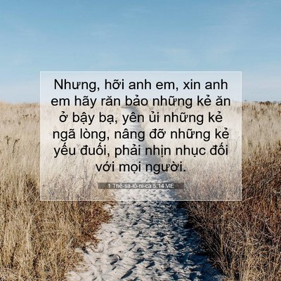 Picture 07 - 1 Thê-sa-lô-ni-ca 5:14 VIE - Nhưng, hỡi anh em, xin anh em hãy răn bảo - Bible Verse Picture