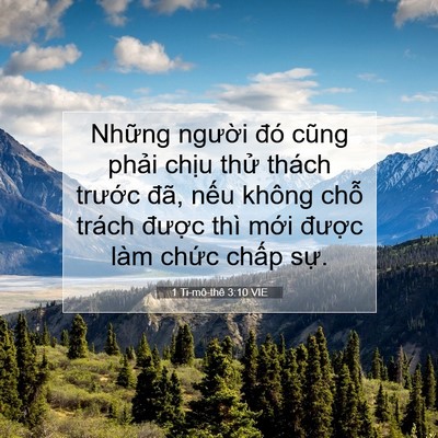 Picture 07 - 1 Ti-mô-thê 3:10 VIE - Những người đó cũng phải chịu thử - Bible Verse Picture